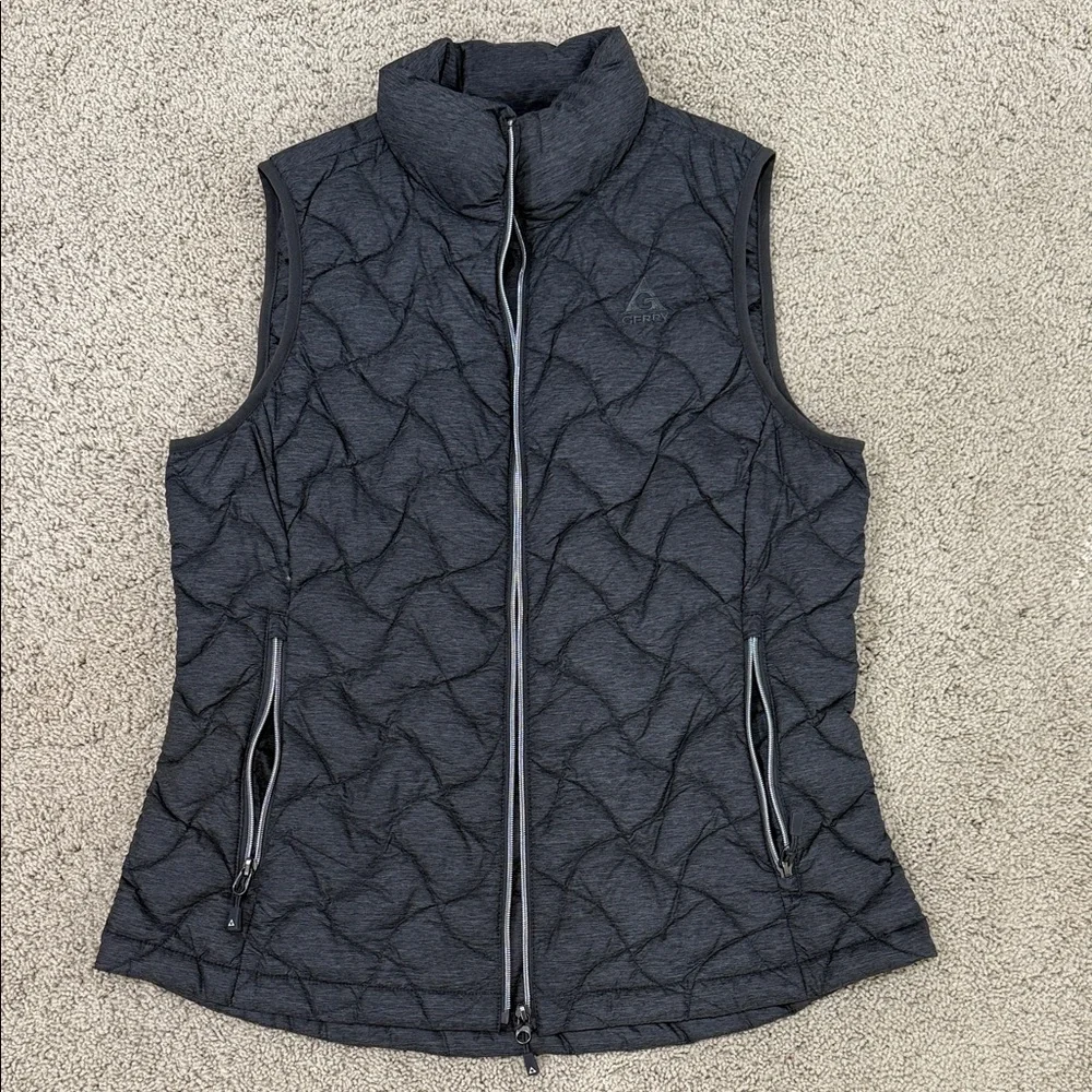 Gerry Weber Charcoal Quilted Vest - size medium - Picture 1 of 4